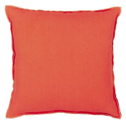Brera Lino Nasturtium & Papaya Cushion by Designers Guild