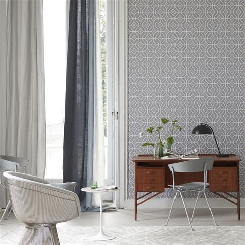 Brera Lino Pale Grey Fabric by Designers Guild 