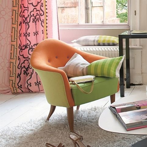 Brera Lino Saffron Fabric by Designers Guild 