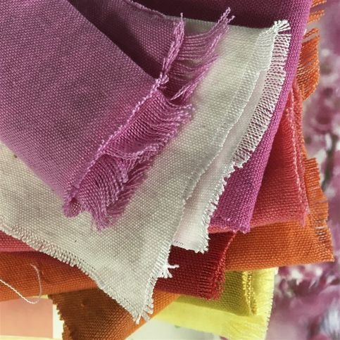 Brera Lino Scarlet Fabric by Designers Guild 