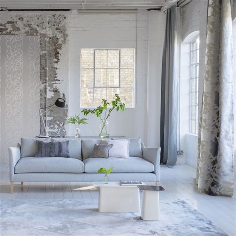 Brera Lino Silver Fabric by Designers Guild 