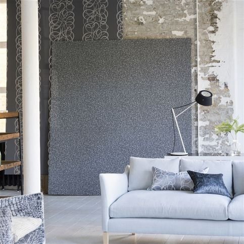 Brera Lino Silver Fabric by Designers Guild 