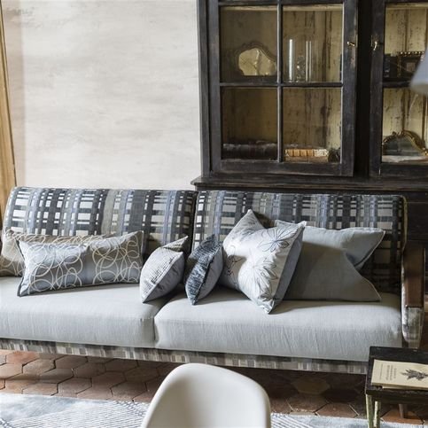 Brera Lino Silver Fabric by Designers Guild 