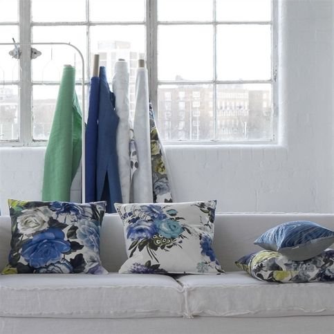 Brera Lino Ultramarine Fabric by Designers Guild 