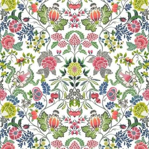 Brocart Decoratif Fuchsia Fabric by Designers Guild 