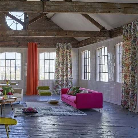 Brocart Decoratif Fuchsia Fabric by Designers Guild 
