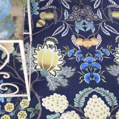Brocart Decoratif Indigo Rug by Designers Guild