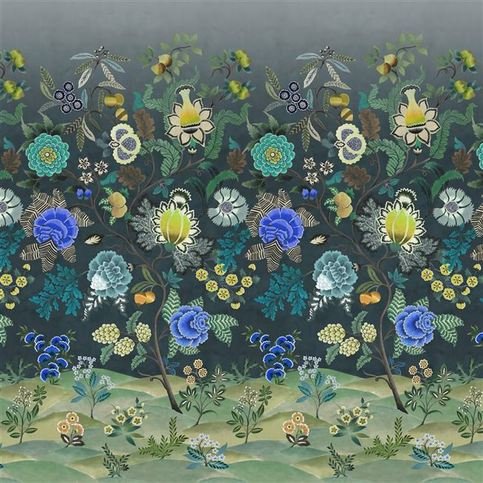 Brocart Decoratif Indigo Wallcovering by Designers Guild