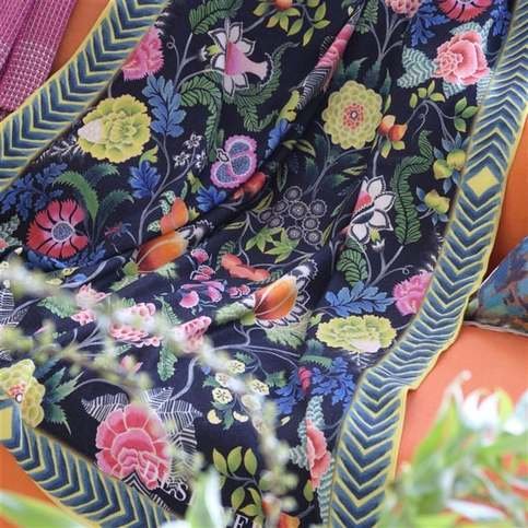 Brocart Decoratif Noir Throw by Designers Guild