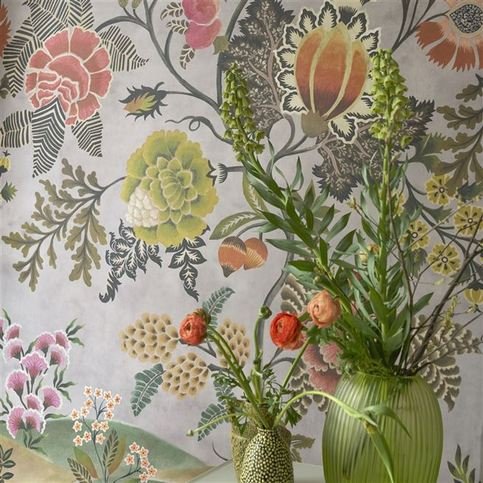 Brocart Decoratif Sepia Wallcovering by Designers Guild
