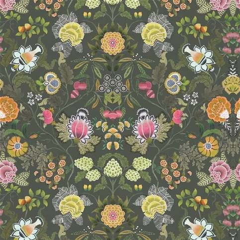 Brocart Decoratif Velours Olive Fabric by Designers Guild 