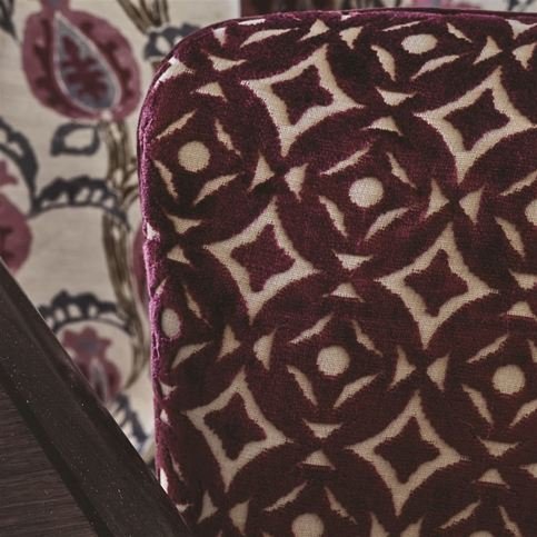 Brocatello Mulberry Fabric by William Yeoward 