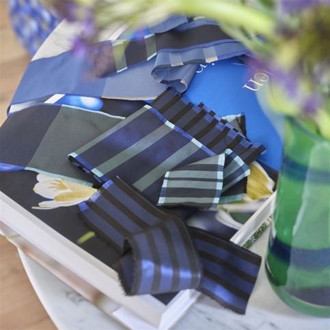 Calozzo Fino Indigo Fabric by Designers Guild 