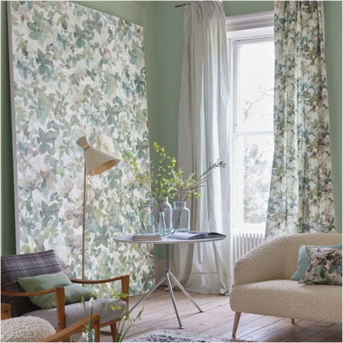 Calozzo Fino Pale Aqua Fabric by Designers Guild 