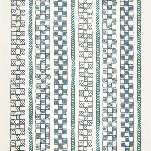 Camino Peacock Fabric by William Yeoward