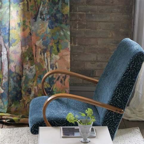 Cartouche Teal Fabric by Designers Guild 