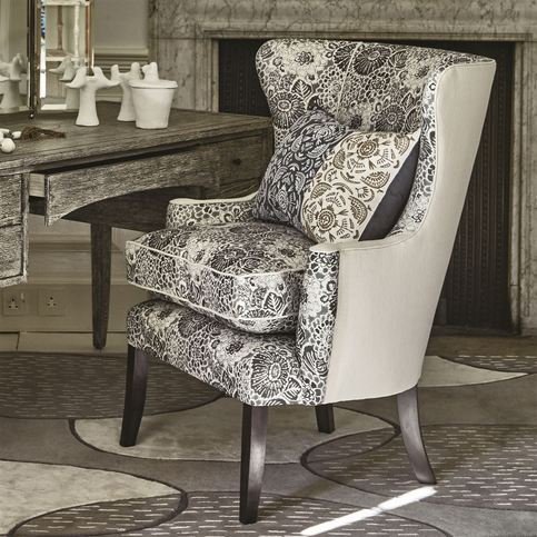 Delcia Slate Fabric by William Yeoward