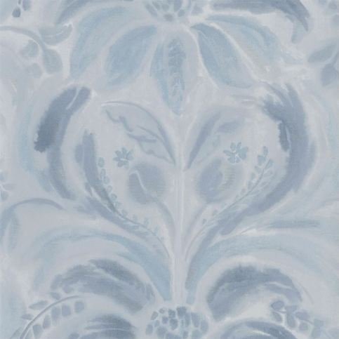 Angelique Damask Indigo Wallcovering by Designers Guild