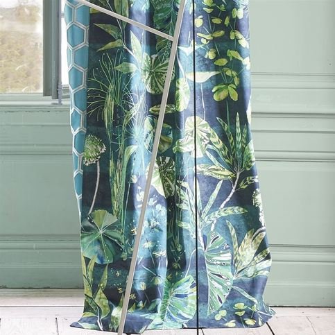 Arjuna Leaf Viridian Fabric by Designers Guild 