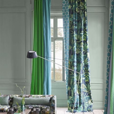 Arjuna Leaf Viridian Fabric by Designers Guild 