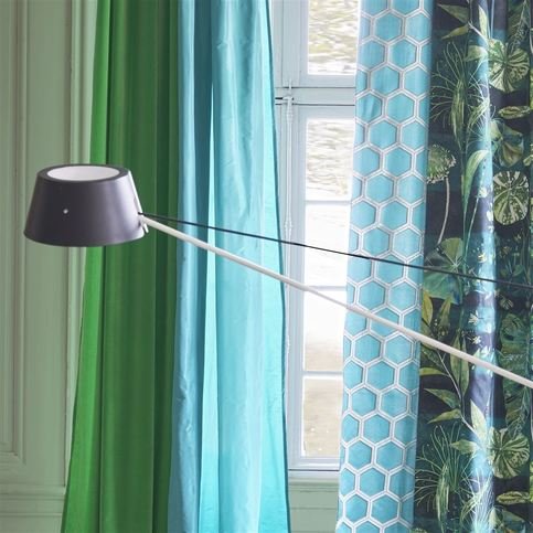 Arjuna Leaf Viridian Fabric by Designers Guild 