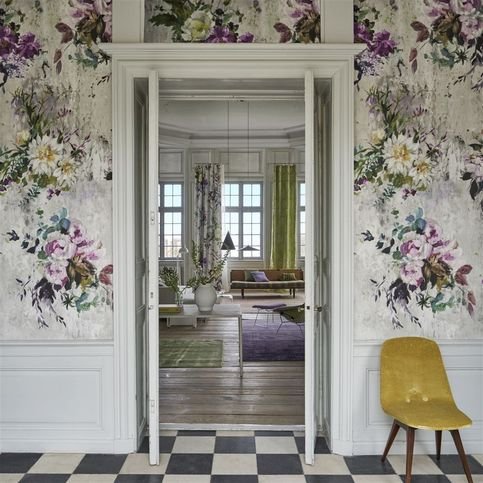 Aubriet Amethyst Wallpaper by Designers Guild  