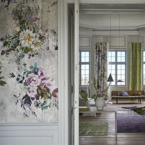 Aubriet Amethyst Wallpaper by Designers Guild  