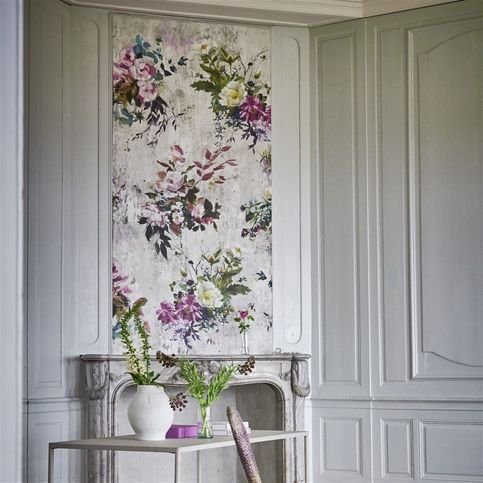 Aubriet Amethyst Wallpaper by Designers Guild  