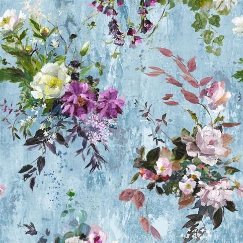 Aubriet Slate Blue Fabric by Designers Guild