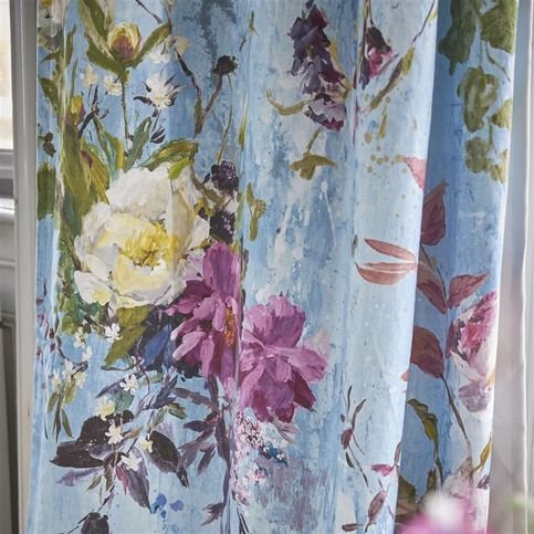 Aubriet Slate Blue Fabric by Designers Guild