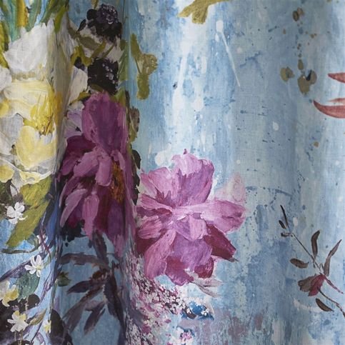 Aubriet Slate Blue Fabric by Designers Guild