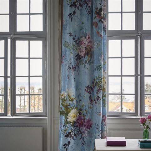Aubriet Slate Blue Fabric by Designers Guild