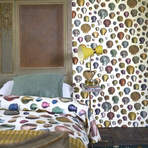 Captain Thomas Browns Shells Sepia Wallcovering by Designers Guild 