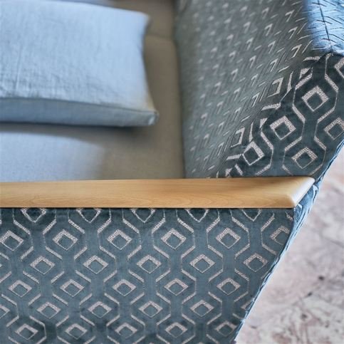 Chareau Azure Fabric by Designers Guild 