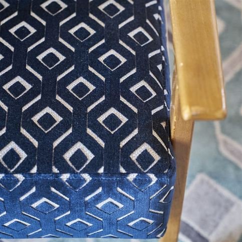 Chareau Indigo Fabric by Designers Guild 