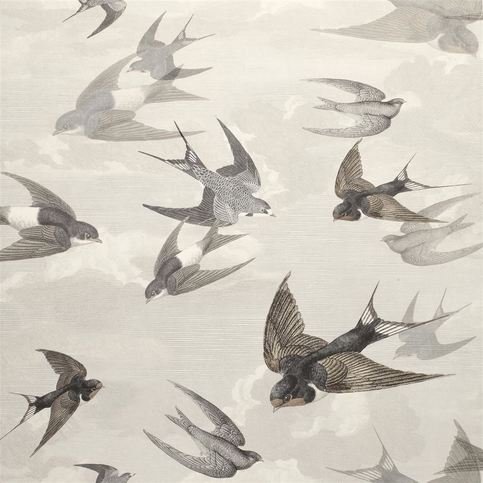 Chimney Swallows Dusk Wallcovering by Designers Guild