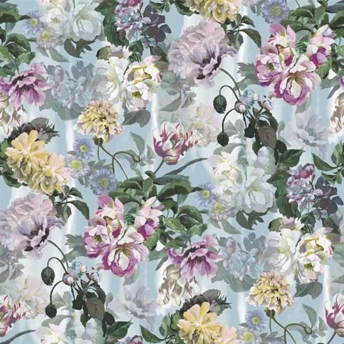 Delft Flower Grande Sky Wallcovering by Designers Guild 