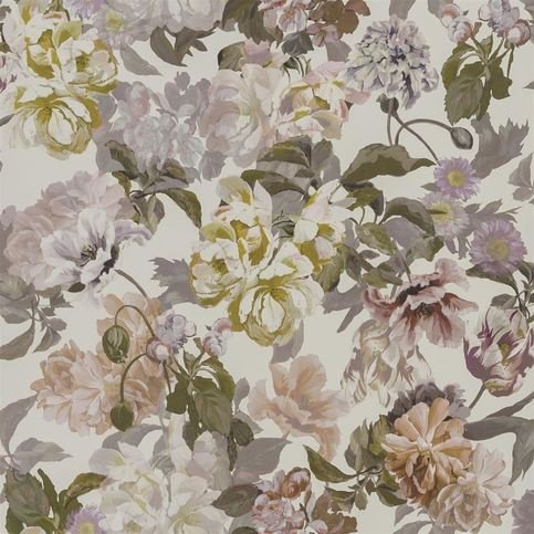 Delft Flower Linen Wallcovering by Designers Guild