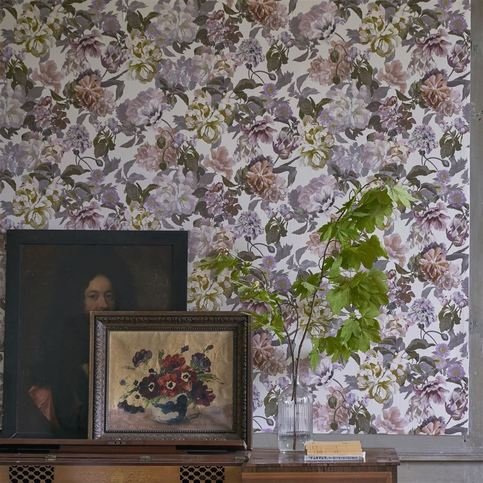 Delft Flower Linen Wallcovering by Designers Guild
