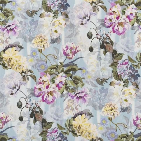 Delft Flower Sky Fabric by Designers Guild 