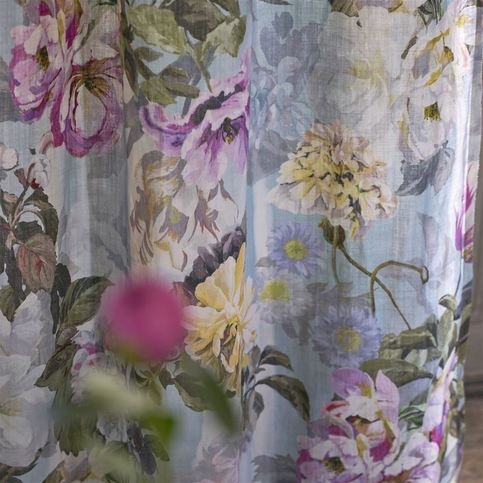 Delft Flower Sky Fabric by Designers Guild 