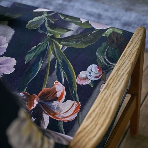 Delft Velvet Noir Fabric by Designers Guild 