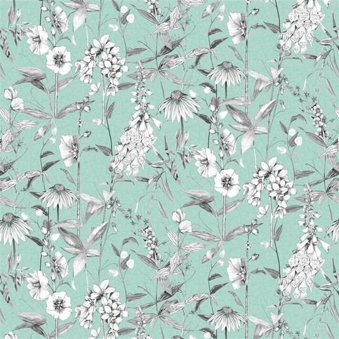 Emilie Aqua Fabric by Designers Guild 