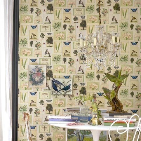 Flora And Fauna Parchment Wallcovering by Designers Guild