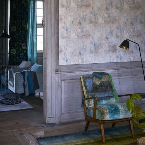 Impasto Azure Wallcovering by Designers Guild