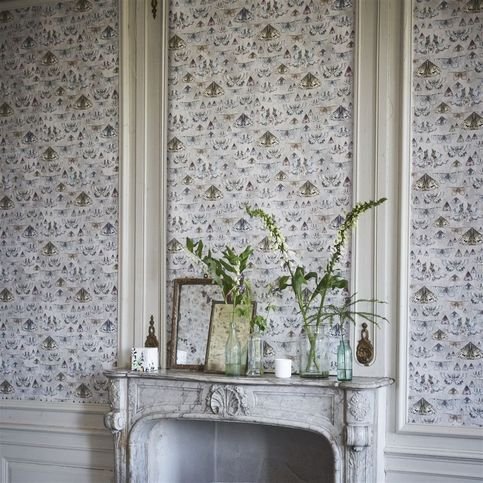 Issoria Zinc Wallpaper by Designers Guild 