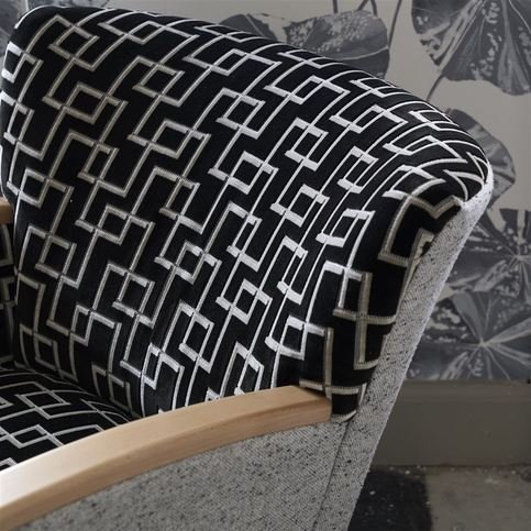 Jeanneret Noir Fabric by Designers Guild 