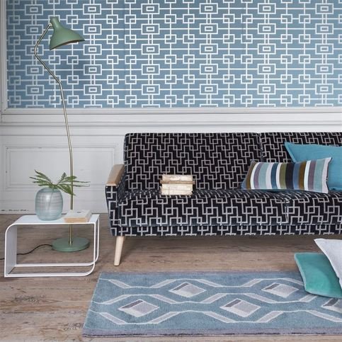 Jeanneret Noir Fabric by Designers Guild 