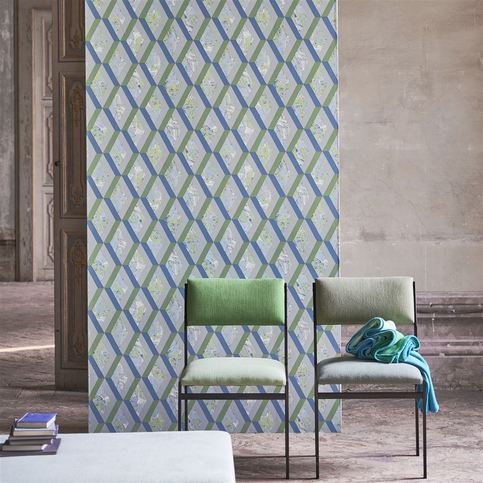 Jourdain Cobalt Wallcovering by Designers Guild 