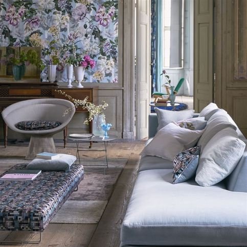 Marquina Delft Fabric by Designers Guild 